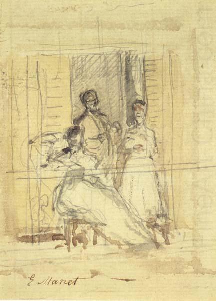 Etude Pour 'Le balcon' (mk40), Edouard Manet